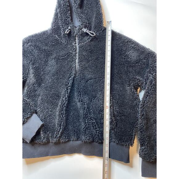 Lululemon Textured Fleece 1/2 Zip Black Hoodie Women’s Size 12 - Picture 5 of 9